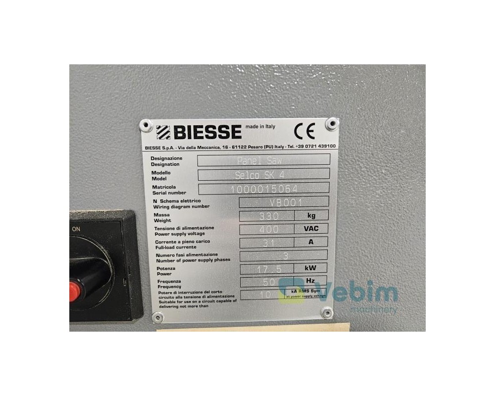 BIESSE SELCO SK 4 - Automatic panel sizing beam saw