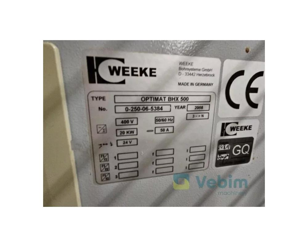 WEEKE OPTIMAT BHX 500 - [description_short] - Machining center CNC