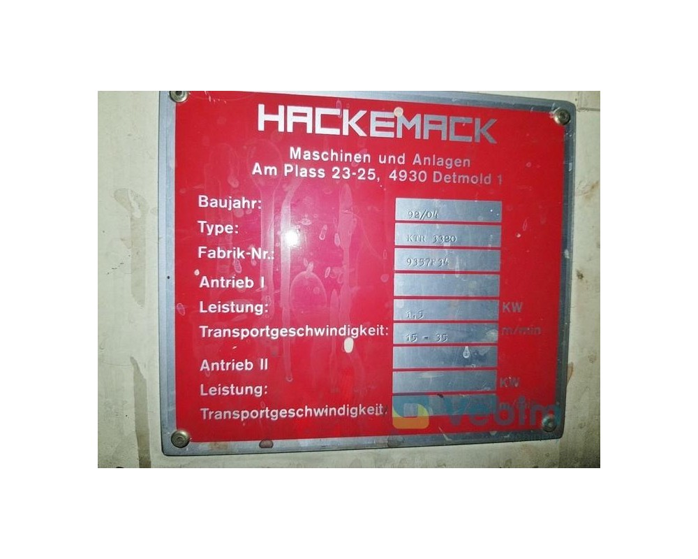 HACKEMACK KTR 3320 - Belt conveyor